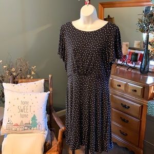 Loft navy and white dress
